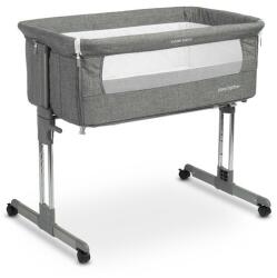 Caretero Patut co-sleeper, Caretero, Sleep2gether, Pana la 9 kg, Cu sistem de leganare, Cu setare unghiulara, Reglabil in 7 pozitii pe inaltime, Conform cu EN1130, 0-6 luni, Gri inchis (TERO-3950)