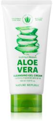 NATURE REPUBLIC Soothing & Moisture Aloe Vera Cleansing Gel Cream hidratáló tisztító krém nyugtató hatással 150 ml