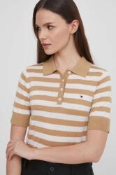 Tommy Hilfiger pulóver könnyű, női, bézs - bézs M - answear - 43 990 Ft