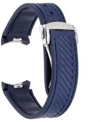  Curea silicon navy capat curbat 20mm pentru Omega Seamaster