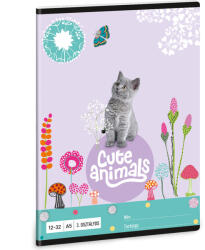Ars Una Ars Una: Cute Animals - Kitten cicás 3. osztályos vonalas füzet A/5 (53603685) - jatekshop