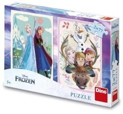 Dino Puzzle 2 in 1 - Anna si Elsa (2 x 77 piese) (386198) - all4me Puzzle