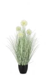 Bizzotto Floare artificiala in ghiveci verde alb 45x75 cm (0172878)