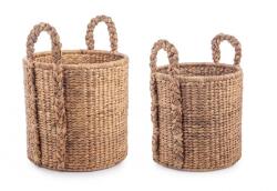 Bizzotto Set 2 cosuri depozitare zambila apa maro Kebur 40x40 cm, 45x45 cm (0380527)