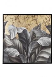 Bizzotto Tablou canvas in ulei Leaves 82.6x4.3x82.6 cm (0240763)
