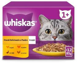 Whiskas Hrana umeda pentru pisici Whiskas, Pui, Rata, Pasare si Curcan 12 x 85 g