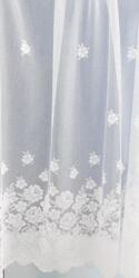 Látvány Textil Kft Fehér bordűrös jaquard kész függöny Boronka 175x200cm (00270)
