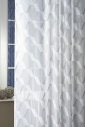 Látvány Textil Kft Fehér voila kész függöny nyírt türkisz fehér Hullám 110x170cm bújtatós (00028)