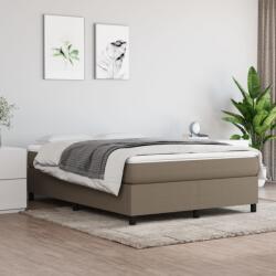 vidaXL Cadru de pat box spring, gri taupe, 140x190 cm, textil (3120858)