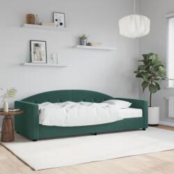 vidaXL Pat de zi cu saltea, verde închis, 90x200 cm, catifea (3197279)