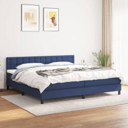 vidaXL Pat box spring cu saltea, albastru, 200x200 cm, textil (3140407) - comfy