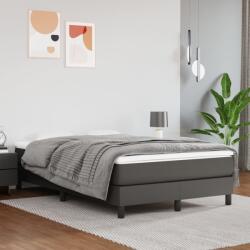 vidaXL Cadru de pat box spring, gri, 120x200 cm, piele ecologică (3120692)