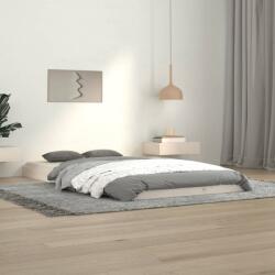 vidaXL Cadru de pat, alb, 100x200 cm, lemn masiv de pin (823455) - comfy