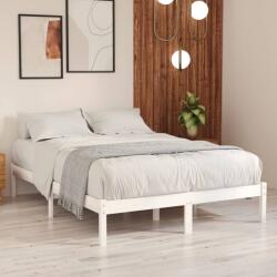 vidaXL Cadru de pat, alb, 200x200 cm, lemn masiv de pin (810038) - comfy