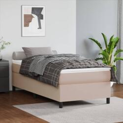 vidaXL Cadru de pat box spring, cappuccino, 100x200cm, piele ecologică (3121034) - comfy