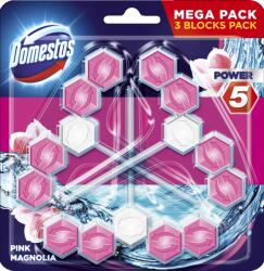 Domestos Power 5 Pink Magnolia WC-frissítő 3x55 g