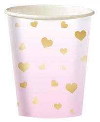 Amscan Pink Ombre Első születésnap papír pohár 8 db-os 250 ml DPA991030966 (DPA991030966)