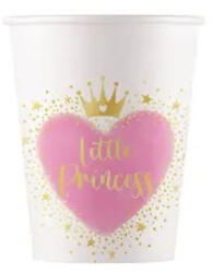 Procos Hercegnők Little Princess papír pohár 8 db-os 200 ml FSC PNN96477 (PNN96477)
