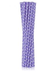 Godan Purple Dots, Lila papír szívószál 12 db-os MLG124118 (MLG124118)