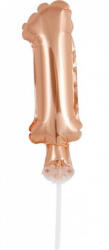 Godan Rose Gold 1-es szám fólia lufi tortára 13 cm MLG113303 (MLG113303)