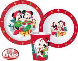 Stor Disney Minnie, Mickey Karácsony étkészlet, micro műanyag szett STF11148 (STF11148)