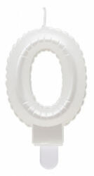 Godan Pearly White, Fehér számgyertya, tortagyertya 0-ás MLG174151 (MLG174151)