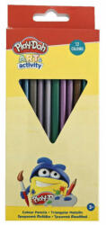 GIM Play-Doh Metallic, háromszögletű színes ceruza 12 db-os GIM32020005 (GIM32020005)