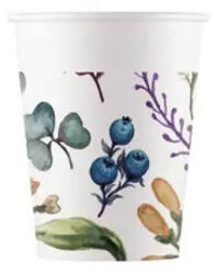 Procos Herbs, Virág papír pohár 8 db-os 200 ml PNN95203 (PNN95203)