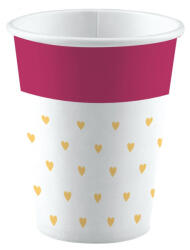 Amscan Love papír pohár 8 db-os 250 ml DPA990325066 (DPA990325066)
