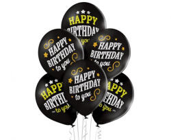 Godan Happy Birthday Pastel léggömb, lufi 6 db-os 12 inch (30cm) MLG003444 (MLG003444)