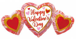 Amscan Happy Valentine's Day fólia lufi 86 cm DPA4231401 (DPA4231401)