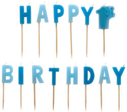 Amscan First Birthday Boy tortagyertya, gyertya szett 14 db-os DPA9900784 (DPA9900784)