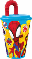 Stor Pókember szívószálas pohár, műanyag 430 ml STF15080 (STF15080)