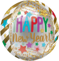 Amscan Happy New Year Gömb Fólia lufi 40 cm DPA3604501 (DPA3604501)