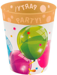 Procos Sparkling Balloons, Lufis pohár, műanyag 250 ml PNN95686 (PNN95686)
