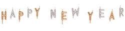 Amscan Happy New Year tortagyertya, gyertya szett NETDPA552041 (NETDPA552041)