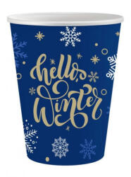 Godan Snowflakes, Karácsony papír pohár 6 db-os 250 ml MLG169010 (MLG169010)