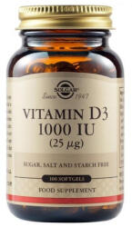 Solgar Vitamin D3 1000 UI, 100 capsule