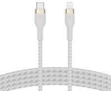 Belkin Cablu De DateIncarcare Belkin USB-C to LTG Braided 1M Alb (CAA011bt1MWH)