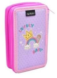 Herlitz Penar neechipat Herlitz motiv Lovely Baby, print interior, 3 fermoare, dimensiune 20 x 6 x 13 cm (9495150) Penar