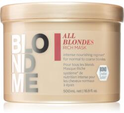 Schwarzkopf Blondme All Blondes Rich tápláló maszk vastag szálú haj 500 ml