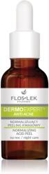 FLOSLEK DermoExpert Anti Acne Gyengéd éjszakai peeling szérum az arcbőr normalizálására 30 ml