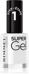 Rimmel Super Gel géles körömlakk UV/LED lámpa használata nélkül árnyalat 001 Basic B 12 ml
