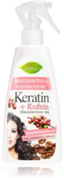 Bione Cosmetics Keratin + Kofein öblítés nélküli kondicionáló spray -ben 260 ml