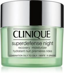 Clinique Superdefense Night Recovery Moisturizer hidratáló éjszakai krém a ráncok ellen kombinált és zsíros bőrre 50 ml