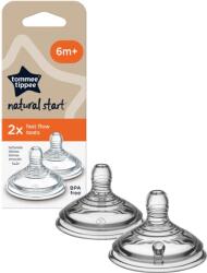Tommee Tippee Natural Start Anti-Colic Teat etetőcumi Fast Flow 6 m+ 2 db