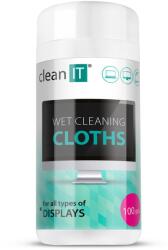 CLEAN IT nedves képernyőtisztító kendő, 100 db (CL-141)