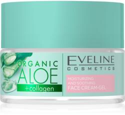Eveline Cosmetics Organic Aloe+Collagen aktív intenzíven hidratáló géles krém nyugtató hatással 50 ml