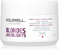 Goldwell Dualsenses Blondes & Highlights regeneráló maszk semlegesíti a sárgás tónusokat 200 ml