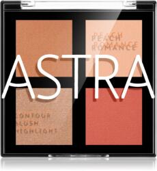 Astra Make-up Romance Palette Púderes highlight és kontúr paletta az arcra árnyalat 01 Peach Romance 8 g